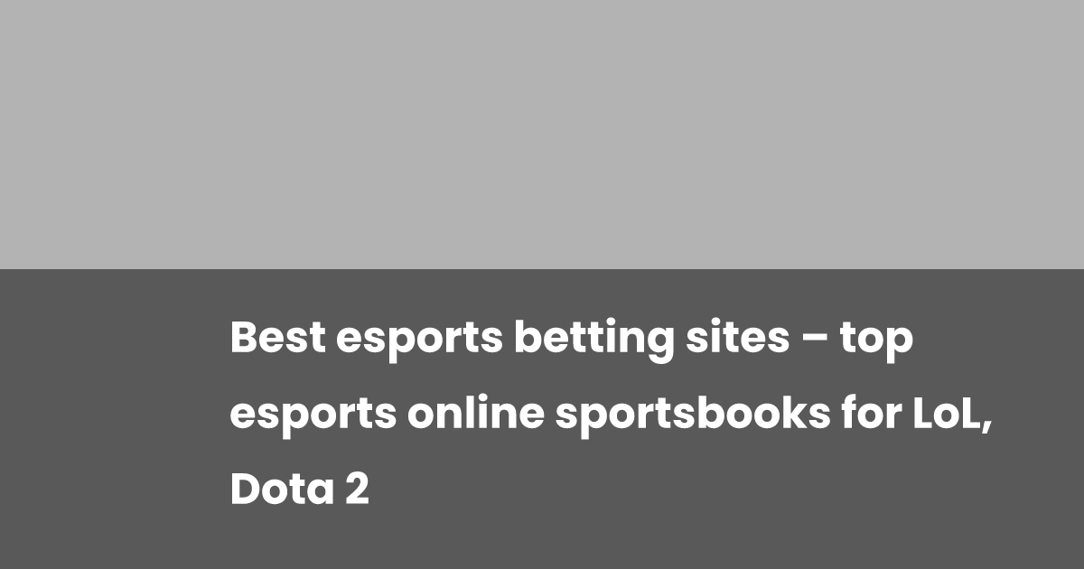 situs betting esport online